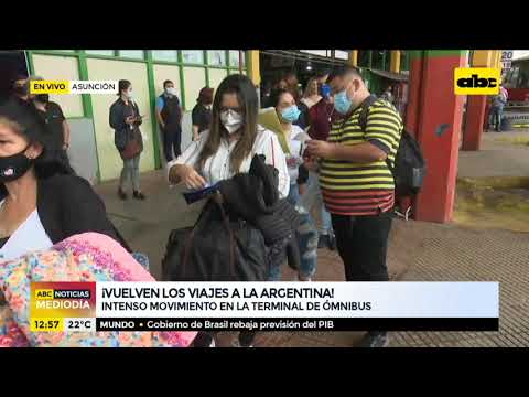 Abordan los pasajeros del primer viaje terrestre a la Argentina tras más de 1 año y medio