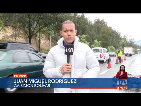 Un muerto dejó un accidente de tránsito en la Av. Simón Bolívar en Quito