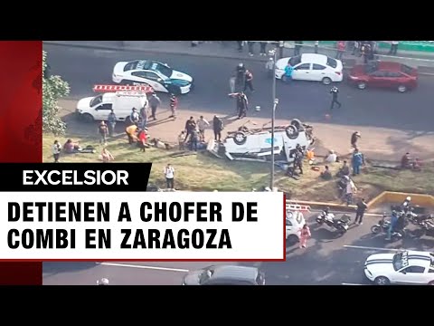 Detienen a chofer de unidad volcada en Zaragoza CDMX; iba a exceso de velocidad