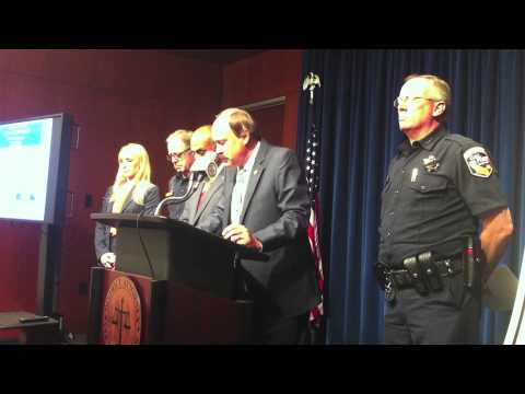 Moment of Silence for 19 Fallen Firefighters at News Conference 7 3 2013