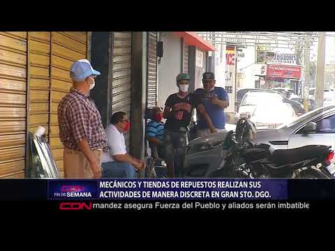 Mecánicos y tiendas de repuestos realizan actividades de manera discreta en el Gran Santo Domingo
