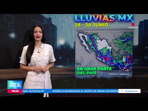Alertan por lluvias para este fin de semana en gran parte de México | Noticias con Crystal Mendivil