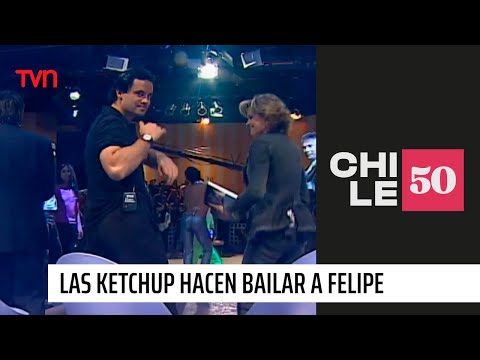 Las Ketchup hacen bailar a Felipe Camiroaga el Aserejé