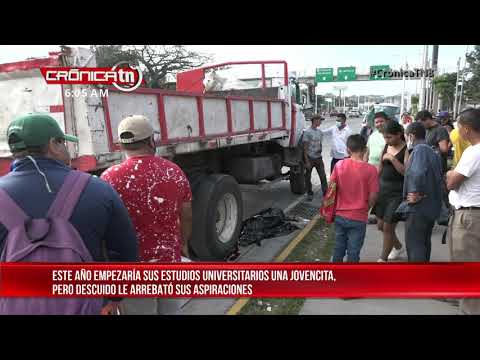 Estudiante fallece bajo las llantas de camión en Managua – Nicaragua