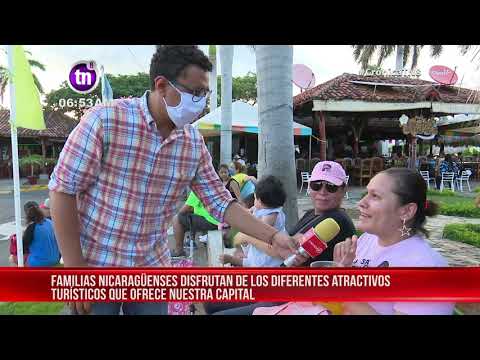 Familias nicaragüenses disfrutan de diferentes centros turísticos en Managua - Nicaragua