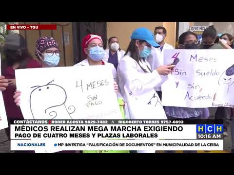 ¡Sin los “rostros” de siempre! Médicos hondureños se movilizan exigiendo pagos y nombramientos