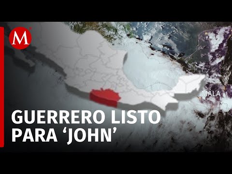 Medidas de protección civil en Guerrero por el huracán 'John'