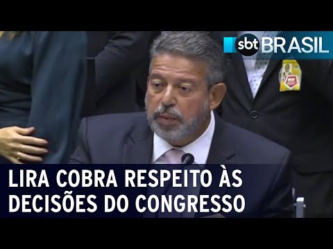 Lira cobra respeito às decisões do Congresso em abertura do ano legislativo | SBT Brasil (05/02/24)