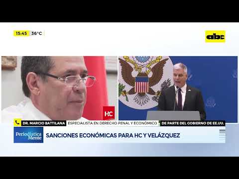 Sanciones económicas a Cartes y Velázquez