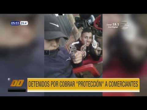 Detenidos por cobrar ''protección'' a comerciantes en Asunción