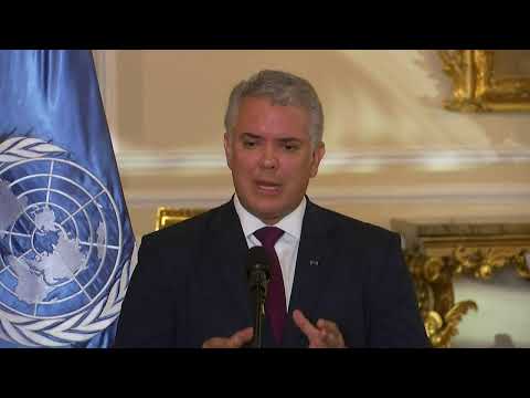 El presidente de Colombia, Iván Duque, se reúne con el Secretario General de la ONU,António Guterres