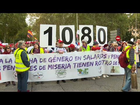 El movimiento pensionista se manifiesta en Madrid para exigir pensión mínima de 1080 euros