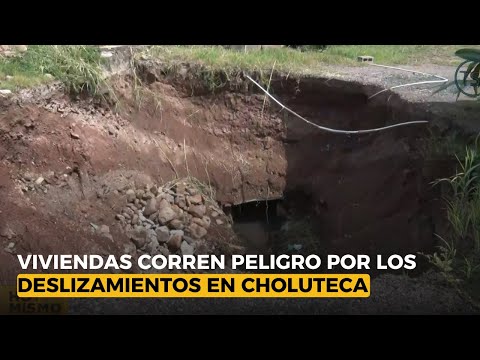 Viviendas en el barrio San José corren peligro por los deslizamientos en Choluteca