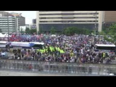 Anti-govt protest in Seoul amid heightening virus risk