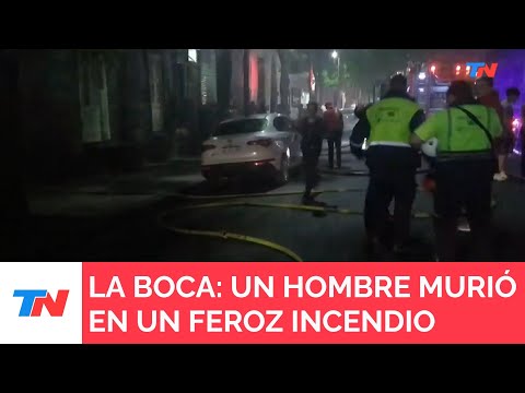 Un hombre murió durante un feroz incendio en La Boca: tuvieron que evacuar a todos los vecinos