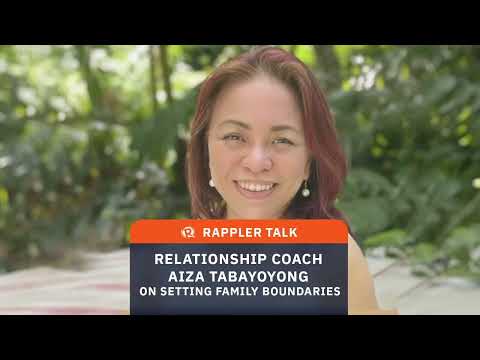 Rappler Talk: Relationship coach Aiza Tabayoyong on family boundaries