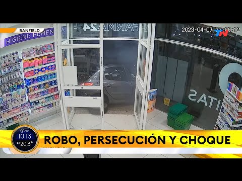 BANFIELD I Robo, persecución y choque