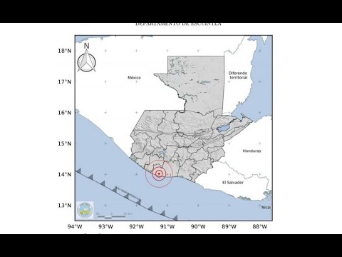 Guatemala ameneció con un sismo grado 4,6 en el sur