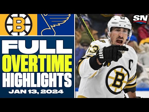 Boston Bruins at St. Louis Blues | FULL Overtime Highlights - January 13, 2024