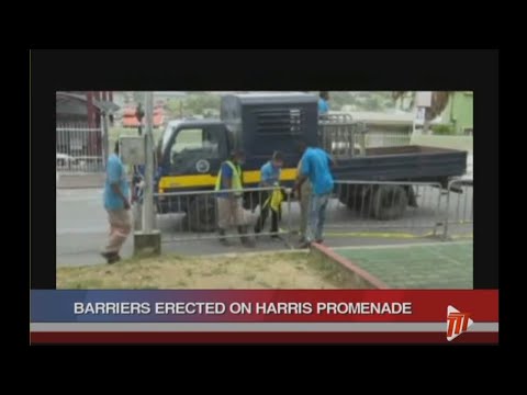 Barriers Erected On Harris Promenade