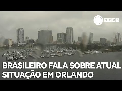 Brasileiro que mora em Orlando fala sobre situação na cidade com a chegada do furacão Milton