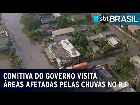 Comitiva Federal visita áreas afetadas pelas chuvas no Rio de Janeiro | SBT Brasil (16/01/24)