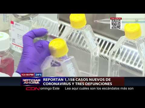 Reportan 1,158 casos nuevos de coronavirus y tres defunciones en RD