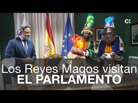 Visita de los Reyes Magos al Parlamento de Canarias