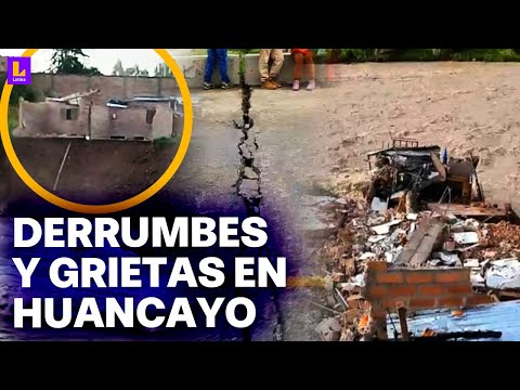 Así afecta la crecida del río Cunas en Huancayo: Casas derrumbadas y puente con grietas