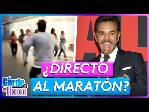 Eugenio Derbez en carrera de obstáculos para evitar a la prensa | El Gordo Y La Flaca