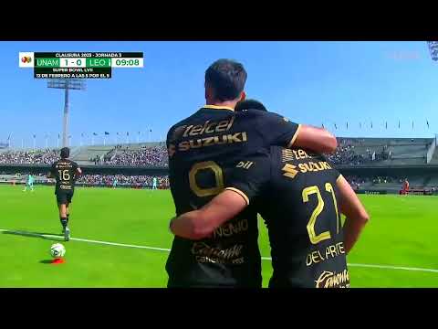 Gol de Gustavo Del Prete | Pumas 1-0 León | Liga BBVA MX - Clausura 2023 - Jornada 3