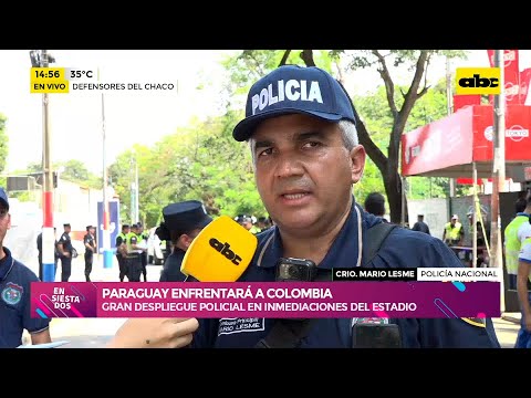 Paraguay vs Colombia: gran despliegue policial en inmediaciones del estadio