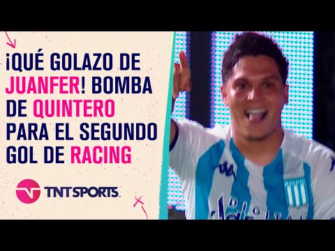 ¡#Juanfer al ángulo! Golazo de #Quintero para que #Racing aumente su ventaja frente a #Belgrano