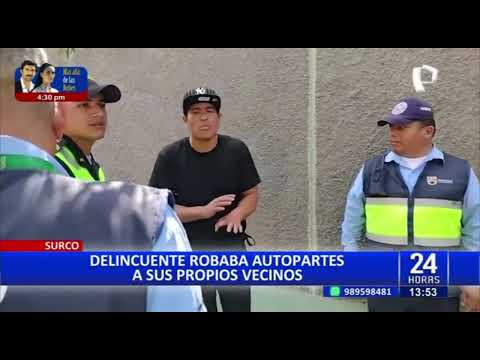 Surco: delincuente robaba autopartes a sus propios vecinos (2/2)