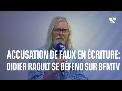 Accusation de faux en écriture: le professeur Didier Raoult se défend sur BFMTV