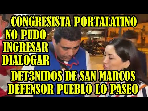 CONGRESISTA KELLY PORTALATINO LLEVO CENA PARA LOS DET3NIDOS DE LA UNIVERSIDAD SAN MARCOS ..