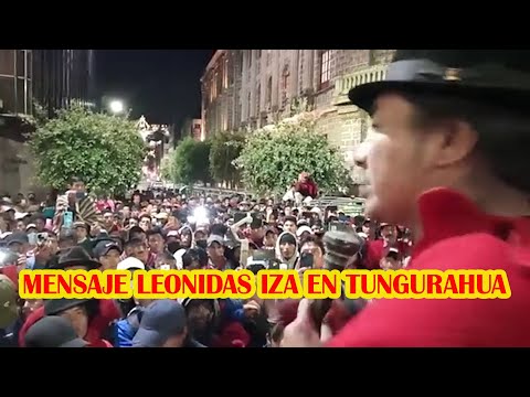 ASI RECIBIRON EN TUNGURAHUA LEONIDAS IZA EN SU RECORRIDO POR ECUADOR..