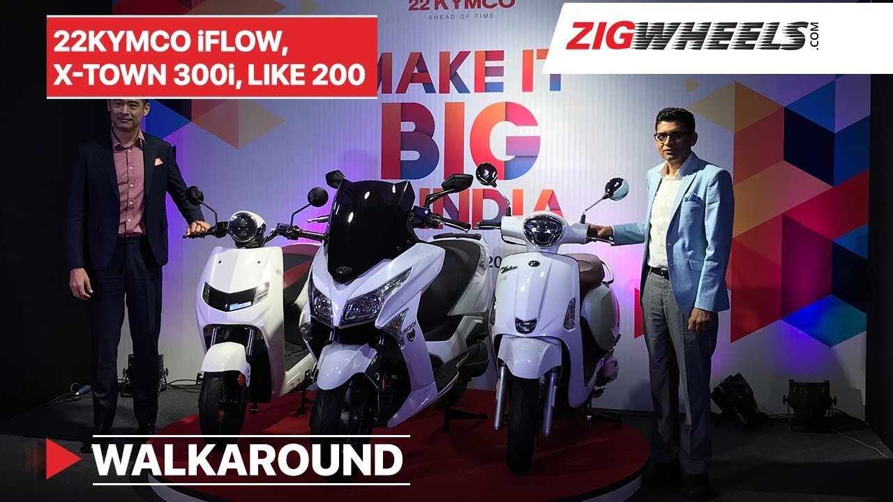 22 Kymco iFlow electric scooter, Like 200 And X-Town 300i ABS Walkaround & Price