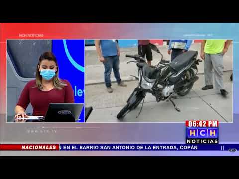 Choque de motocicletas deja dos personas heridas en La Entrada, Copán