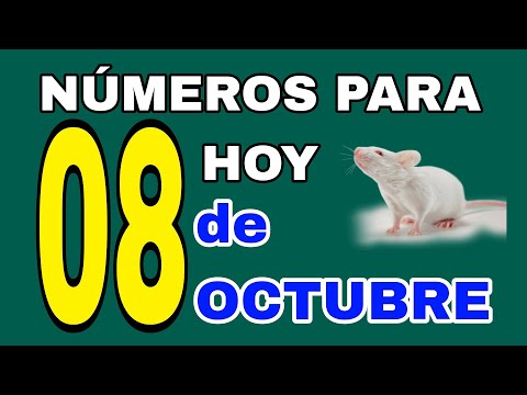 Números para jugar y ganar el día de Hoy 08 DE OCTUBRE