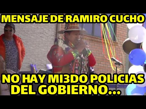 RAMIRO CUCHO DENUNCIO GOBIERNO BUSCA IMPEDIR MARCHA PACIFICA DEL PUEBLO..