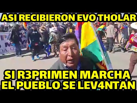 ASI RECIBIERON EVO MORALES EN SECTOR DEL THOLAR DONDE FUE ACLAMADO Y LE DECIAN ADELANTE ADELANTE EVO