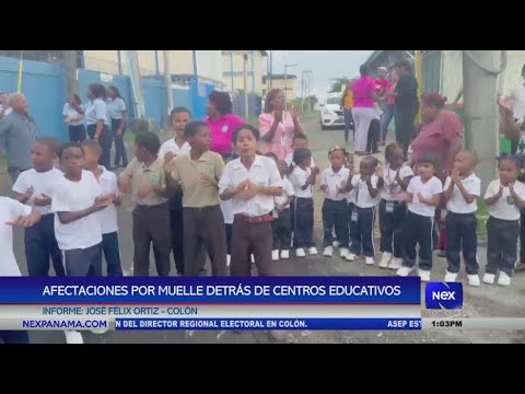 Afectaciones por muelle detra?s de centros educativos en Colo?n