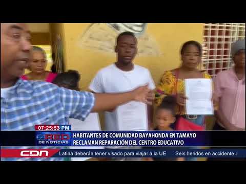 Habitantes de comunidad Bayahonda en Tamayo reclaman reparación del centro educativo