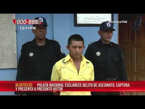 Nicaragua: Policía esclarece, captura y presenta a presunto asesino en el Caribe Sur