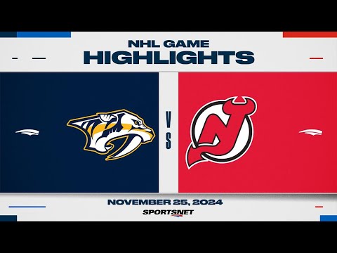 NHL Highlights: Predators vs. Devils - November 25, 2024