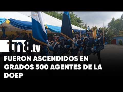 Ascienden en grados a policías de Operaciones especiales y Protección a Personalidades - Nicaragua