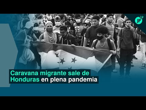 Caravana migrante sale de Honduras en plena pandemia
