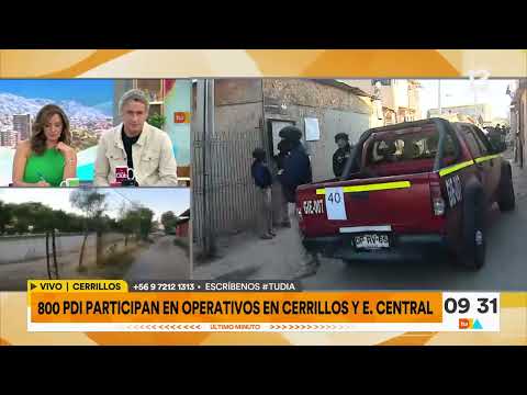 Intenso operativo policial en Cerrillos y Estación Central | Tu Día | Canal 13