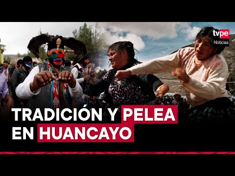 Huancayo celebra carnavales con tradicional Takanakuy a puño limpio